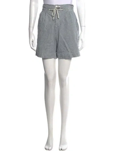 Pre-owned Ba&sh Striped Mini Shorts In Blue