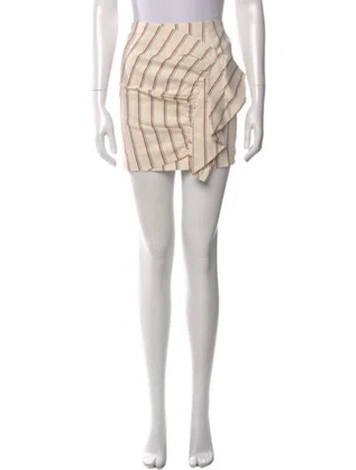 Pre-owned Ba&sh Striped Mini Skirt In Neutral