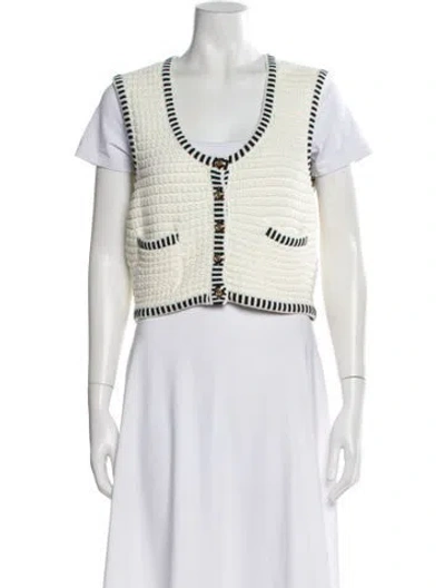 Pre-owned Ba&sh Striped Scoop Neck Sweater In Neutral