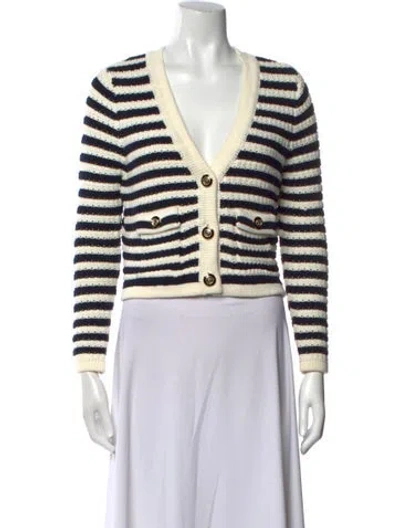 Pre-owned Ba&sh Striped V-neck Sweater In Multi