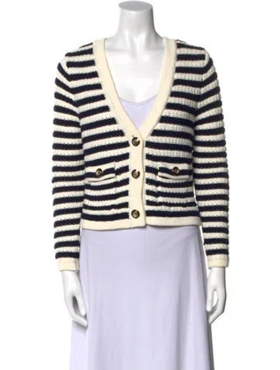 Pre-owned Ba&sh Striped V-neck Sweater In Multi