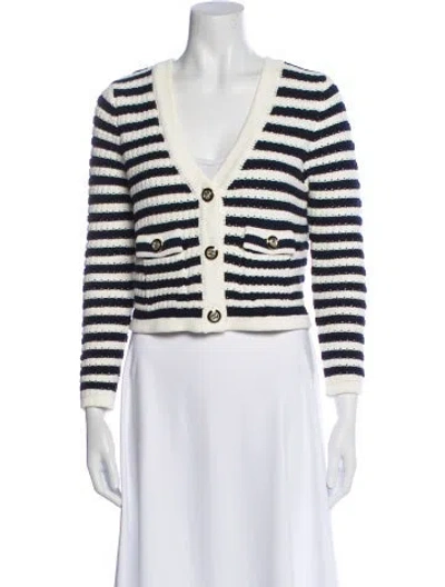Pre-owned Ba&sh Striped V-neck Sweater In Multi