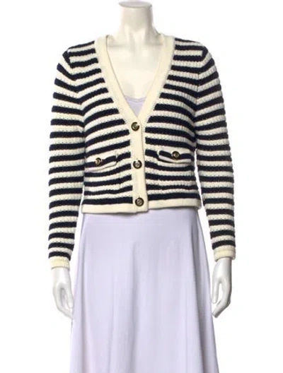Pre-owned Ba&sh Striped V-neck Sweater In Multi