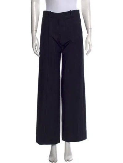 Pre-owned Ba&sh Striped Wide Leg Pants In Black