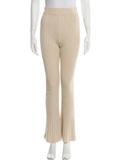 Pre-owned Ba&sh Striped Wide Leg Pants In Neutral