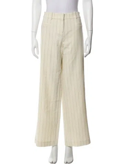 Pre-owned Ba&sh Striped Wide Leg Pants In Neutral