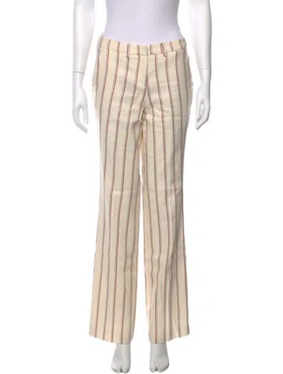 Pre-owned Ba&sh Striped Wide Leg Pants In Neutral