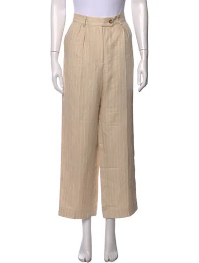 Pre-owned Ba&sh Striped Wide Leg Pants In Neutrals
