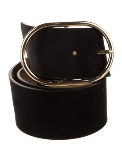 Pre-owned Ba&sh Suede Belt In Black