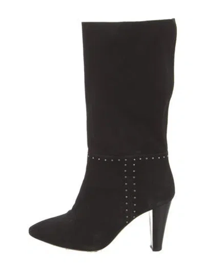Pre-owned Ba&sh Suede Boots In Black