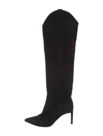 Pre-owned Ba&sh Suede Boots In Black