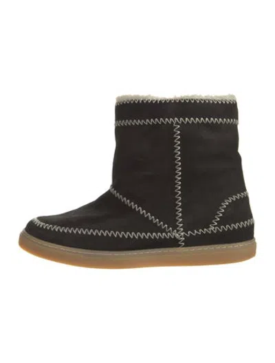 Pre-owned Ba&sh Suede Boots In Black