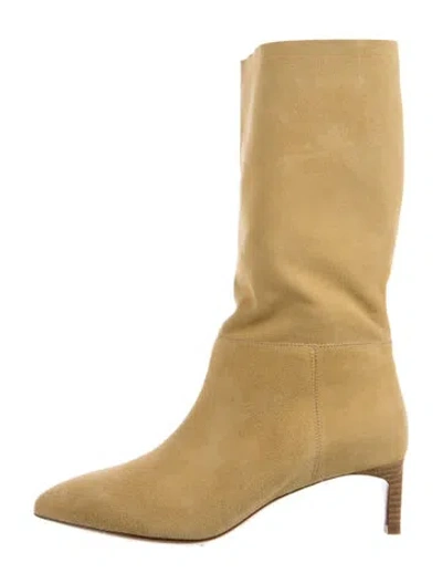 Pre-owned Ba&sh Suede Boots In Yellow