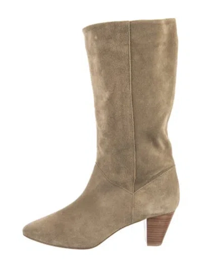 Pre-owned Ba&sh Suede Boots In Yellow
