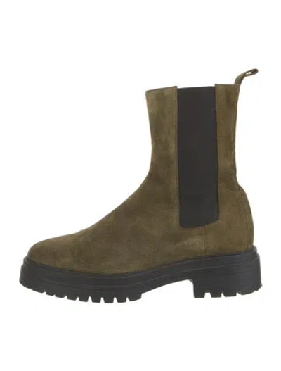Pre-owned Ba&sh Suede Chelsea Boots In Green