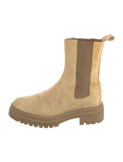 Pre-owned Ba&sh Suede Chelsea Boots In Neutral