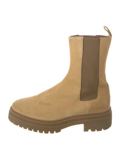 Pre-owned Ba&sh Suede Chelsea Boots In Neutrals
