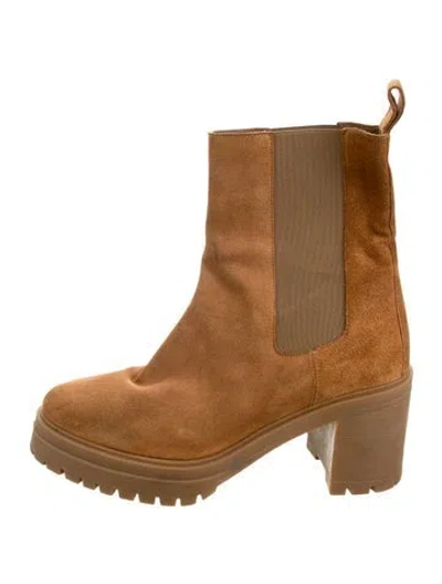 Pre-owned Ba&sh Suede Chelsea Boots In Neutrals