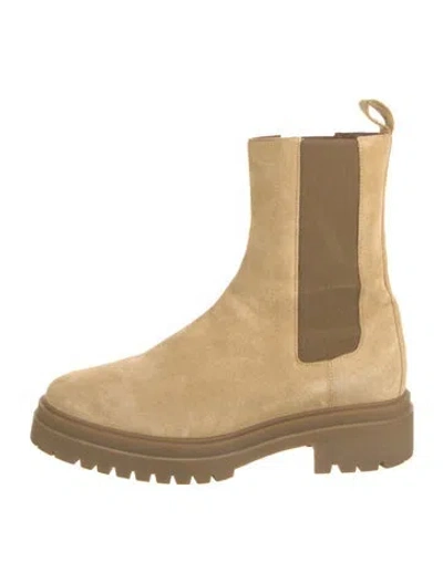 Pre-owned Ba&sh Suede Chelsea Boots In Neutrals