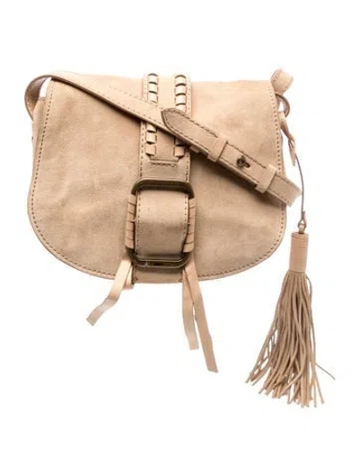 Pre-owned Ba&sh Suede Crossbody Bag In Brown