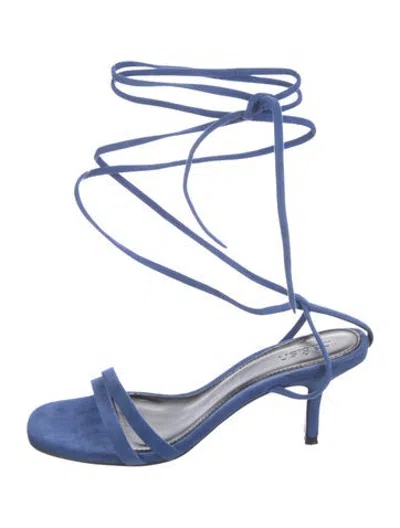 Pre-owned Ba&sh Suede Sandals In Blue