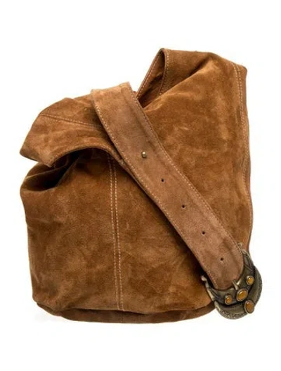 Pre-owned Ba&sh Suede Shoulder Bag In Brown