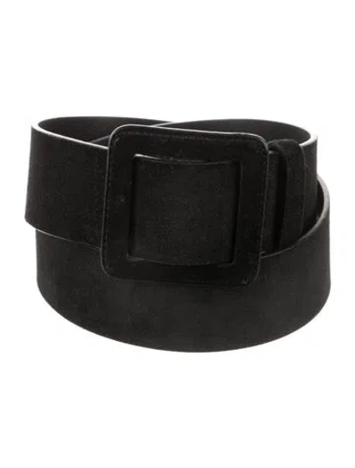 Pre-owned Ba&sh Suede Waist Belt In Black