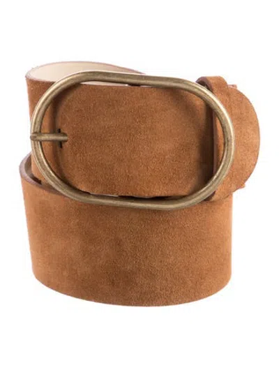 Pre-owned Ba&sh Suede Waist Belt In Brown