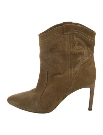 Pre-owned Ba&sh Suede Western Boots In Brown