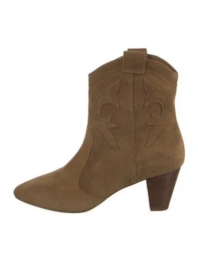 Pre-owned Ba&sh Suede Western Boots In Neutrals