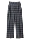 Ba&sh Tad Plaid Pleated Trousers In Gray