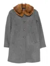 Ba&sh Talling Button-fastening Coat In Gray