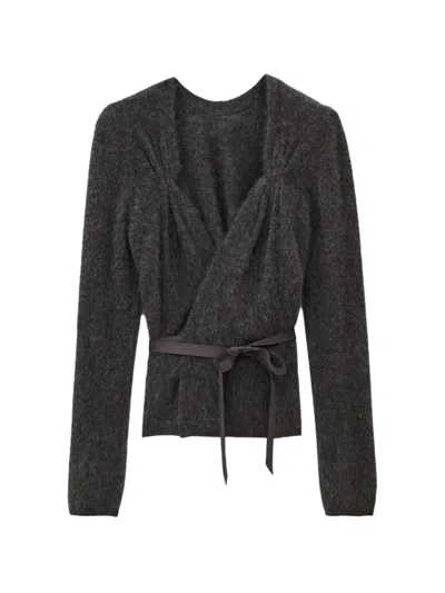 Ba&sh Terrats Wrap-style Cardigan In Gray