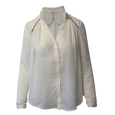 Ba&sh Ba & Sh Textured Blouse In White Polyester