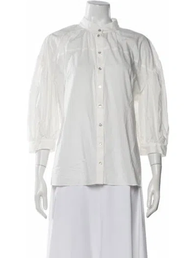 Pre-owned Ba&sh Three-quarter Sleeve Blouse In Neutral