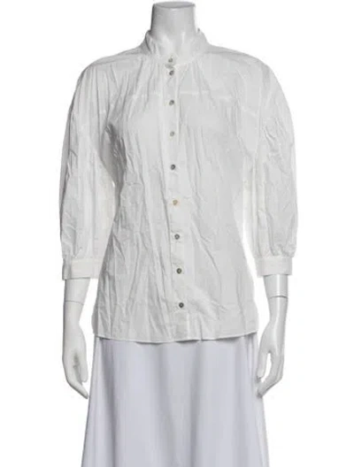 Pre-owned Ba&sh Three-quarter Sleeve Blouse In Neutrals
