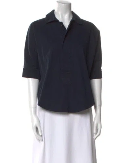 Pre-owned Ba&sh Three-quarter Sleeve Polo In Black