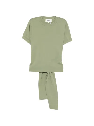 Ba&sh Tie-back Cut-out T-shirt In Green