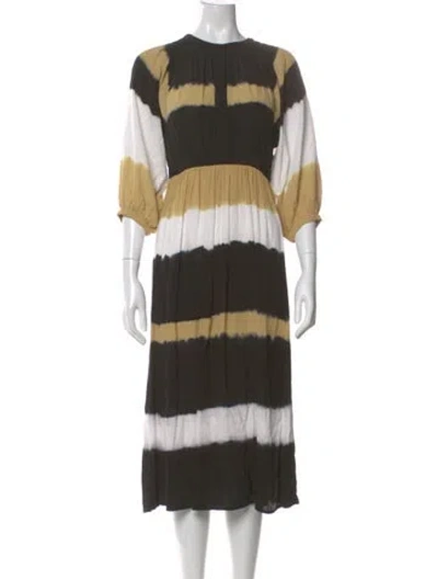 Pre-owned Ba&sh Tie-dye Print Midi Length Dress In Multi