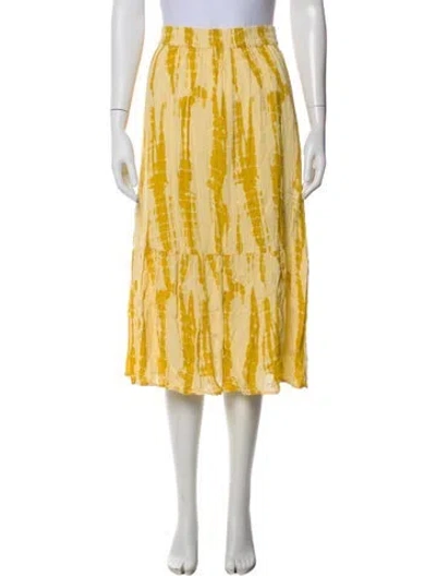 Pre-owned Ba&sh Tie-dye Print Midi Length Skirt In Green