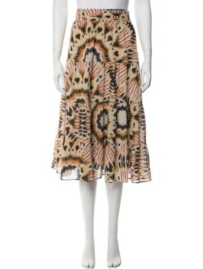 Pre-owned Ba&sh Tie-dye Print Midi Length Skirt In Multicolor