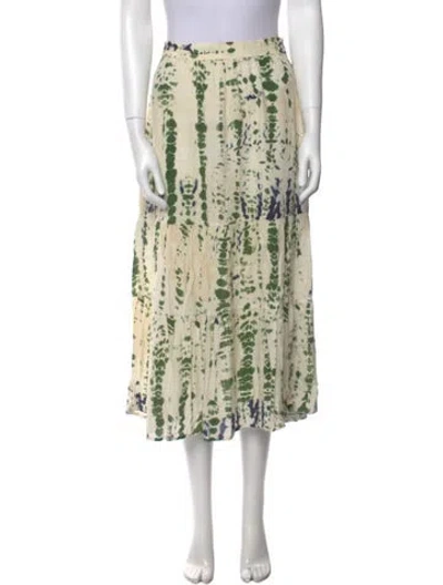Pre-owned Ba&sh Tie-dye Print Midi Length Skirt In Neutral