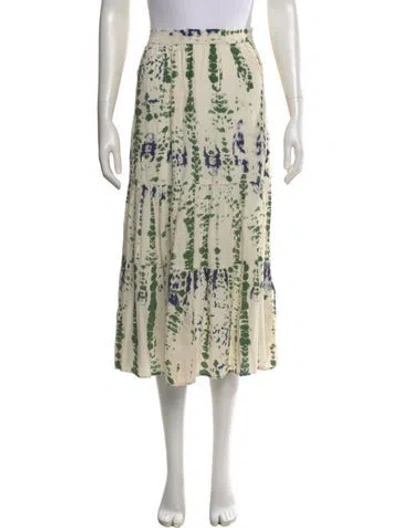 Pre-owned Ba&sh Tie-dye Print Midi Length Skirt In Neutral