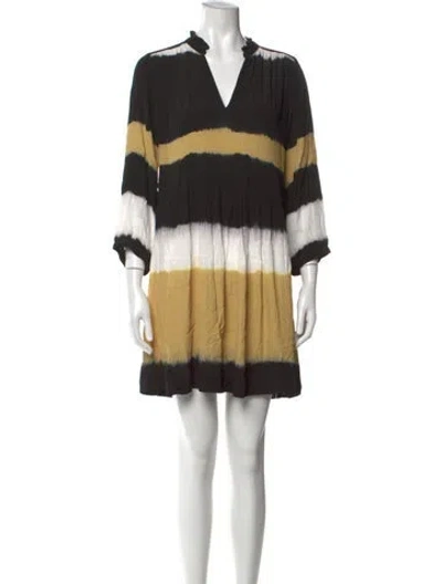 Pre-owned Ba&sh Tie-dye Print Mini Dress In Black