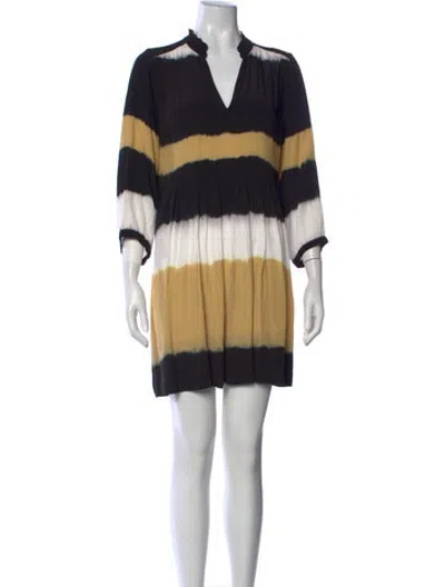 Pre-owned Ba&sh Tie-dye Print Mini Dress In Black