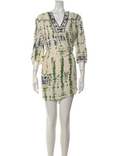 Pre-owned Ba&sh Tie-dye Print Mini Dress In Multi
