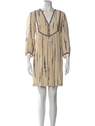 Pre-owned Ba&sh Tie-dye Print Mini Dress In Neutral