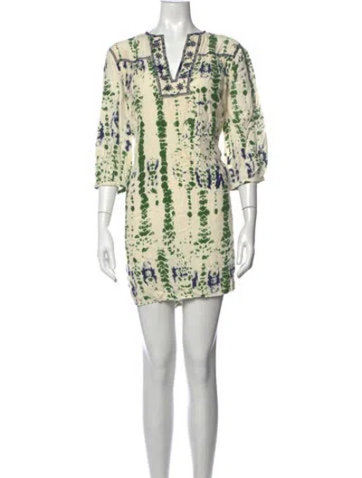Pre-owned Ba&sh Tie-dye Print Mini Dress In Neutrals