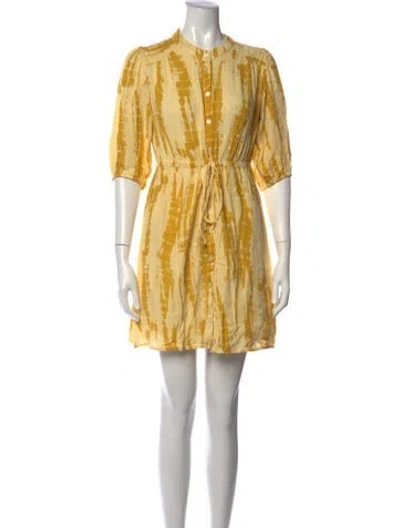 Pre-owned Ba&sh Tie-dye Print Mini Dress In Purple/yellow