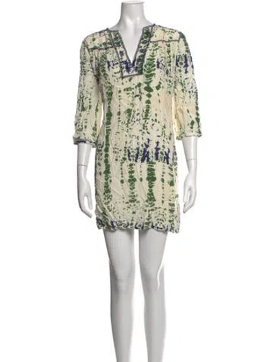 Pre-owned Ba&sh Tie-dye Print Mini Dress W/ Tags In Neutrals